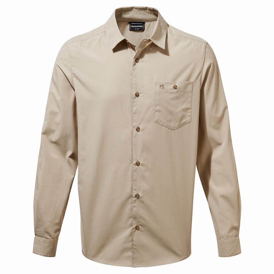 Camisas Craghoppers Kiwi Ridge Long Sleeved Hombre Beige | RPV9325JL