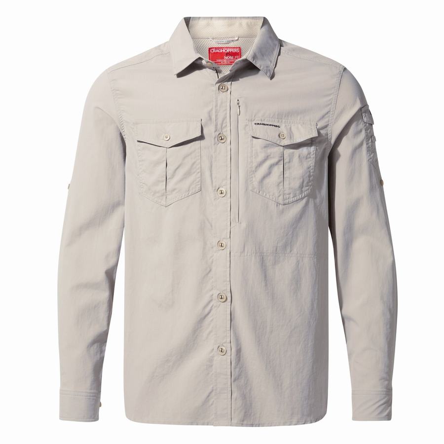 Camisas Craghoppers NosiLife Adventure II Long Sleeved Hombre Blancos | CAV1588VT