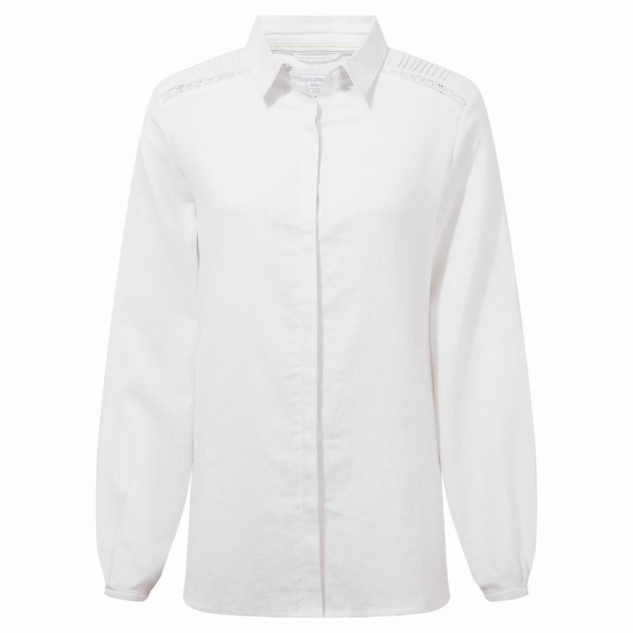 Camisas Craghoppers Nosibotanical Bralio Mujer Blancos | DKR3630PN