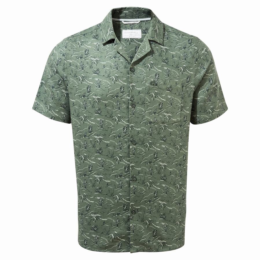 Camisas Craghoppers Nosibotanical Hula Corta Sleeved Hombre Verdes | BKZ6866AY