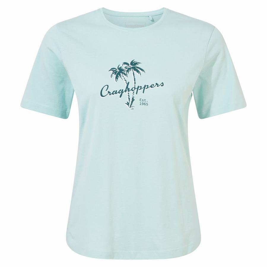 Camisetas Craghoppers Ally Corta Sleeved Mujer Verdes | MGK532YS