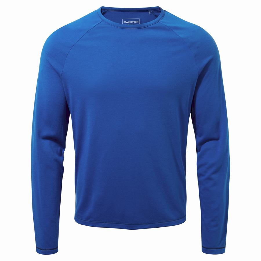 Camisetas Craghoppers First Layer Long-Sleeved Hombre Azules | ZER7427BW