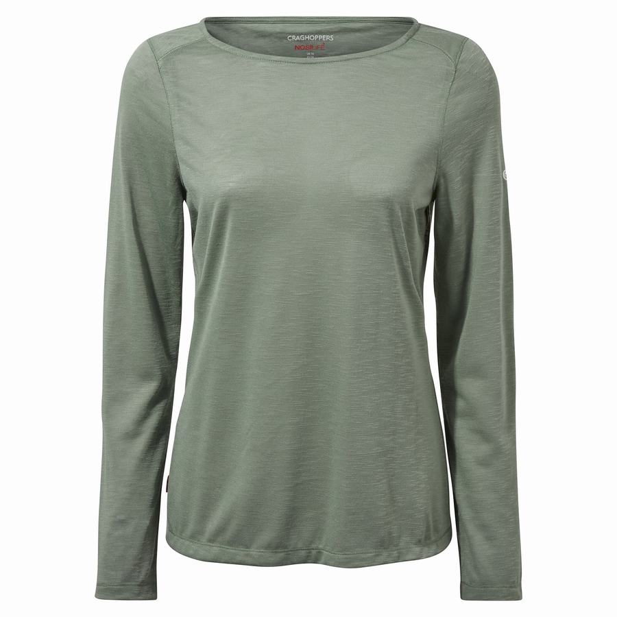 Camisetas Craghoppers NosiLife Erin Long Sleeved Mujer Verde Oliva | JWQ3425WR