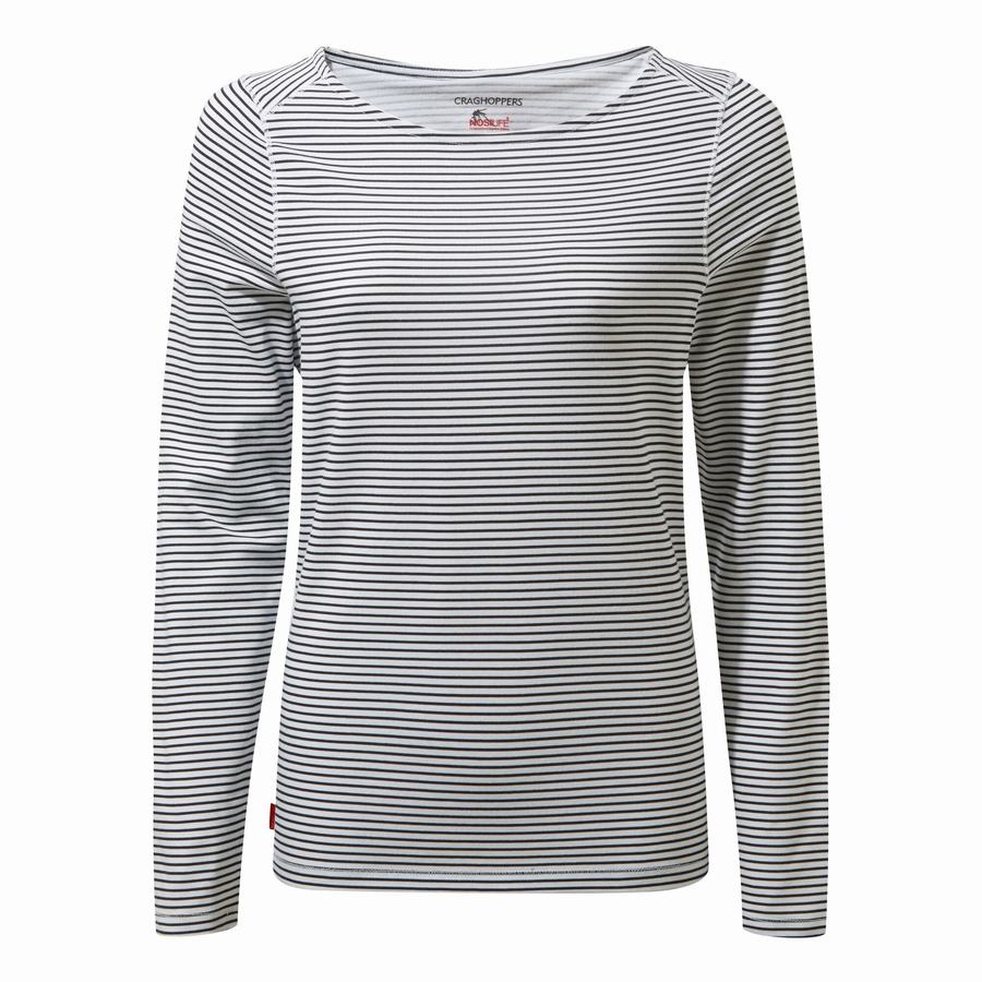 Camisetas Craghoppers NosiLife Erin Long Sleeved Mujer Azules Azul Marino | KYW50100UW