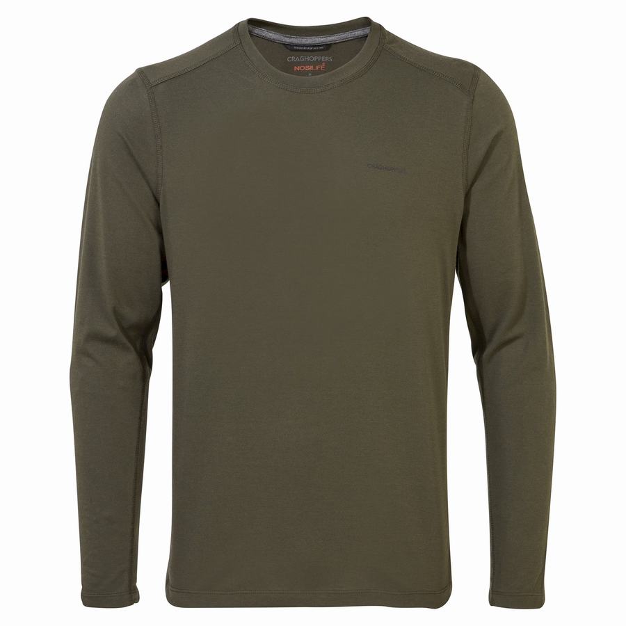 Camisetas Craghoppers NosiLife Talen Long Sleeved Hombre Verdes | AGT646SE