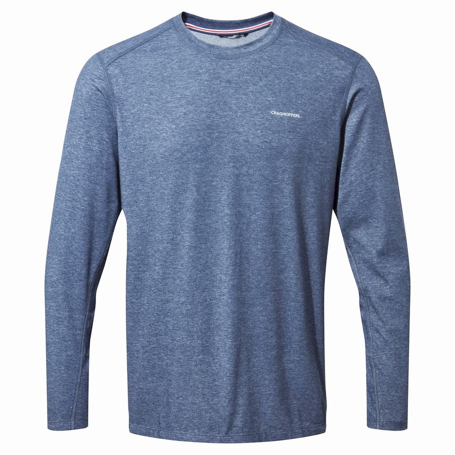 Camisetas Craghoppers NosiLife Talen Long Sleeved Hombre Azul Marino | IVB3537NY