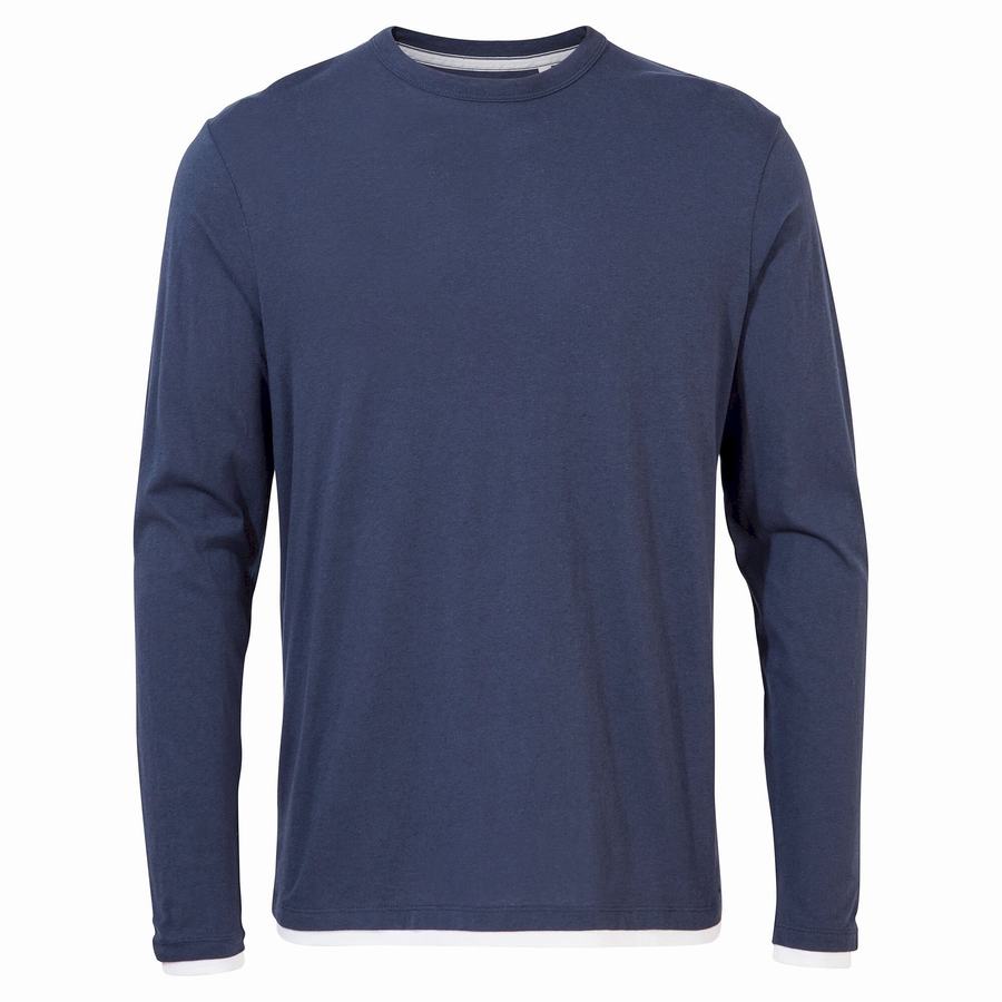 Camisetas Craghoppers Nosibotanical Coulter Long Sleeved Hombre Azules Azul Marino | ZJS8239QX