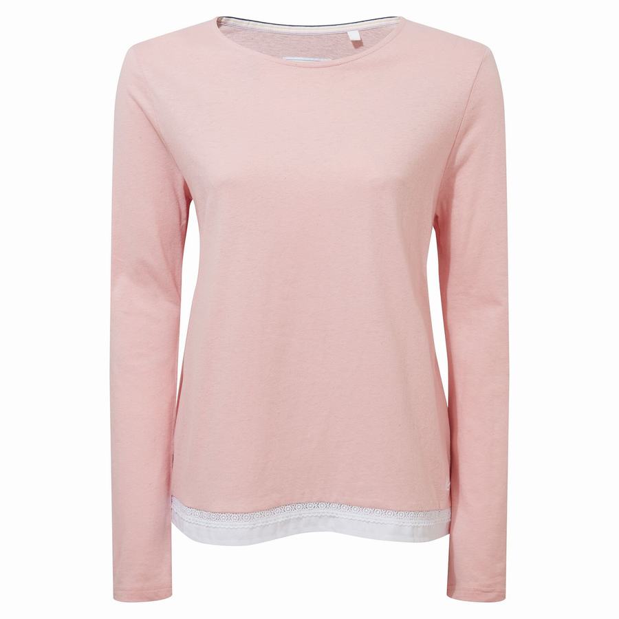 Camisetas Craghoppers Nosibotanical Magnolia Long Sleeved Mujer Rosas | ROE2763QI