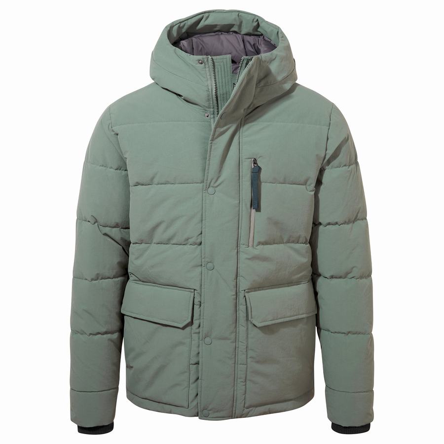 Chaquetas Craghoppers Dunbeath Insulated Encapuchado Hombre Verdes | XMG3492PS