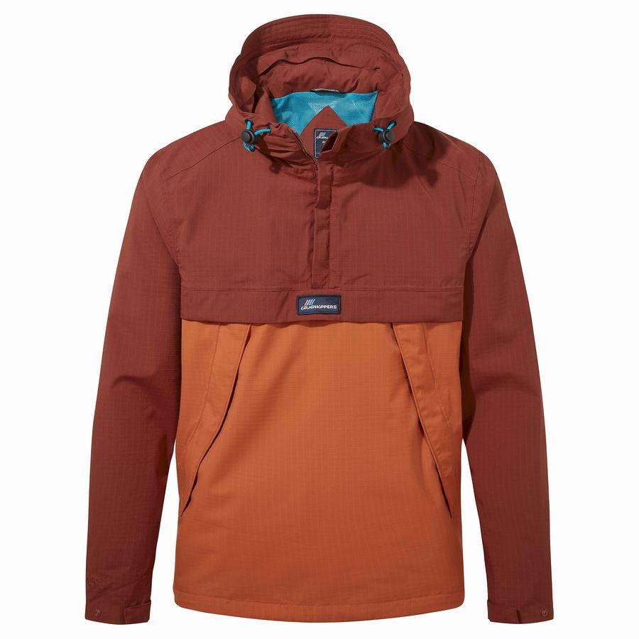 Chaquetas Craghoppers Impermeables Anderson Cagoule Hombre Rojos Naranjas | CHW6282RI