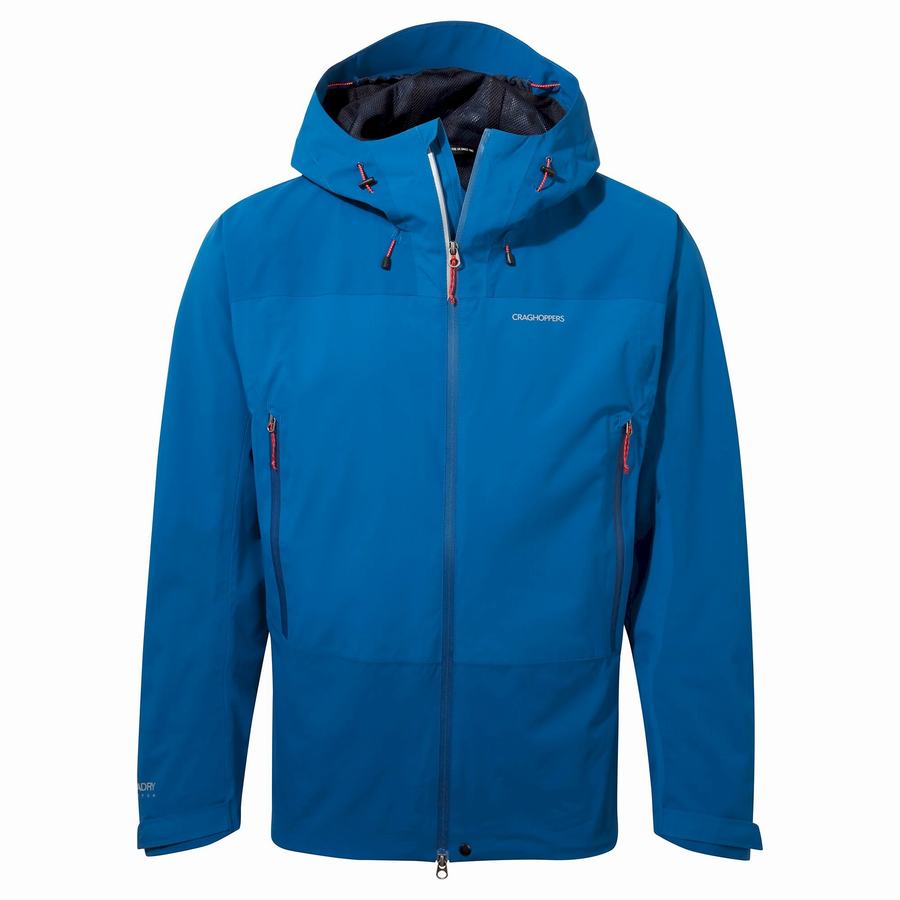 Chaquetas Craghoppers Impermeables Gryffin Hombre Azules Azules Oscuro | QDG5126YX