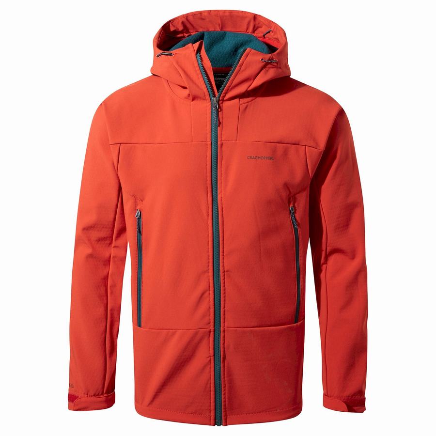 Chaquetas Craghoppers Tripp Encapuchado Hombre Rojos | FIB7581XC