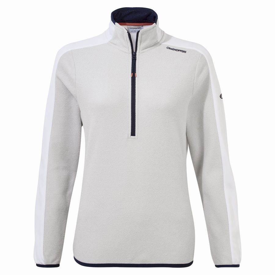 Jerséis Craghoppers Minerva Half Zip Mujer Grises Blancos | MNU3960LP