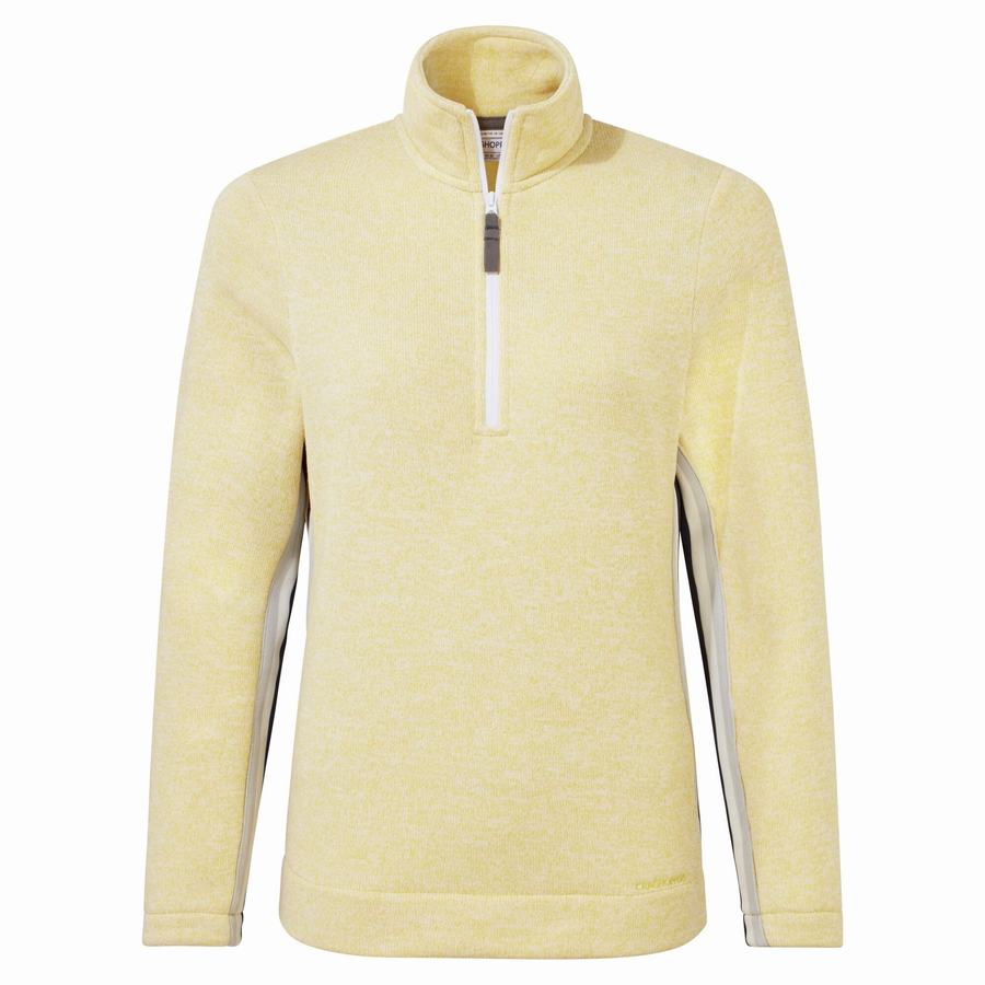 Jerséis Craghoppers Pinalla Half Zip Mujer Amarillos | VES3333TU