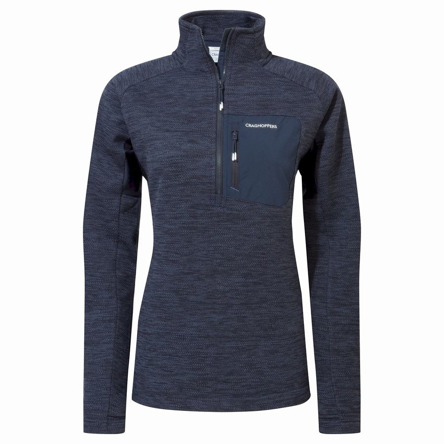 Jerséis Craghoppers Trina Half Zip Mujer Azules Azul Marino | IKC2565BQ