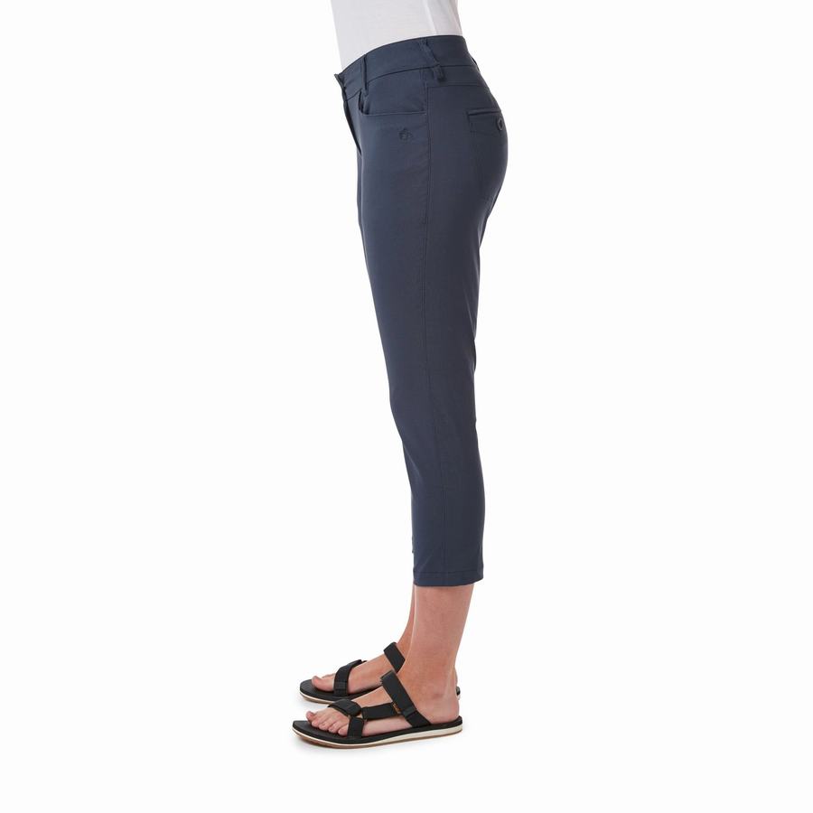 Bermudas Craghoppers NosiLife Clara Crop Mujer Azul Marino | HWE369XT