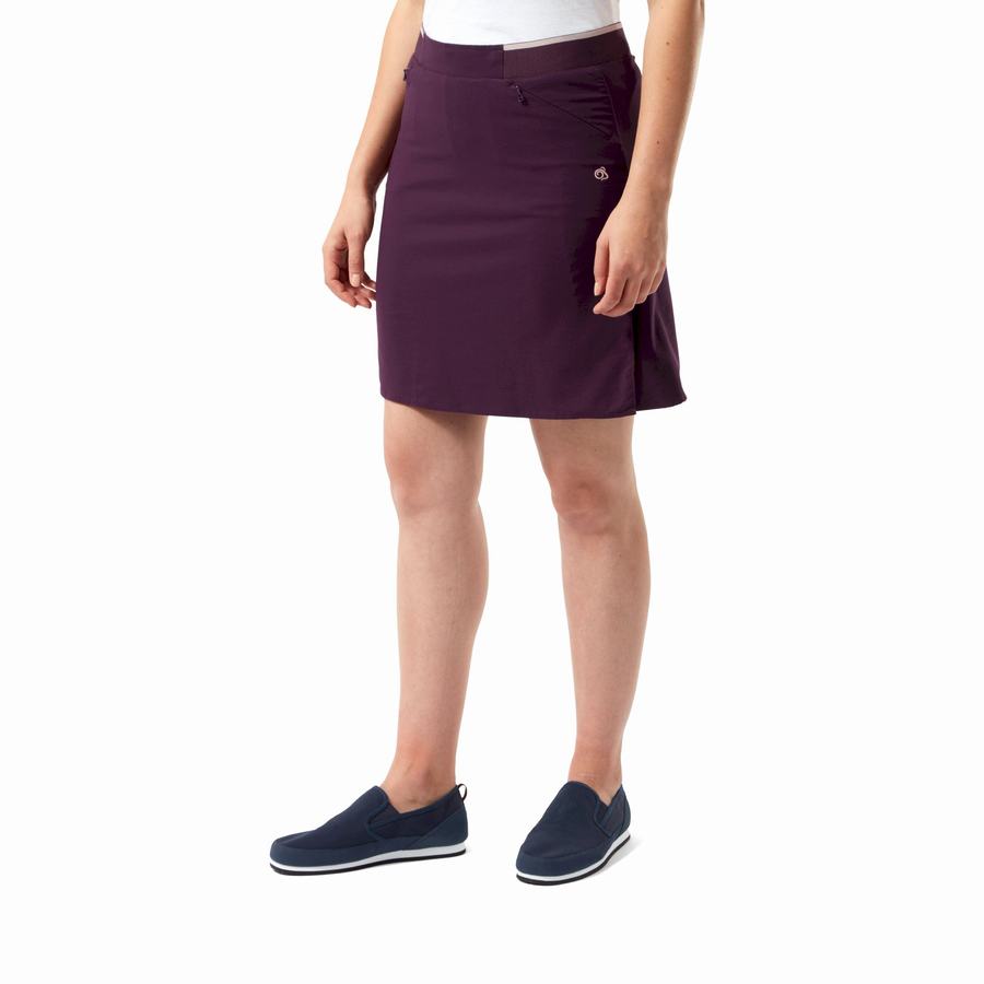 Bermudas Craghoppers NosiLife Pro Skort Mujer Morados | EHT3833UI