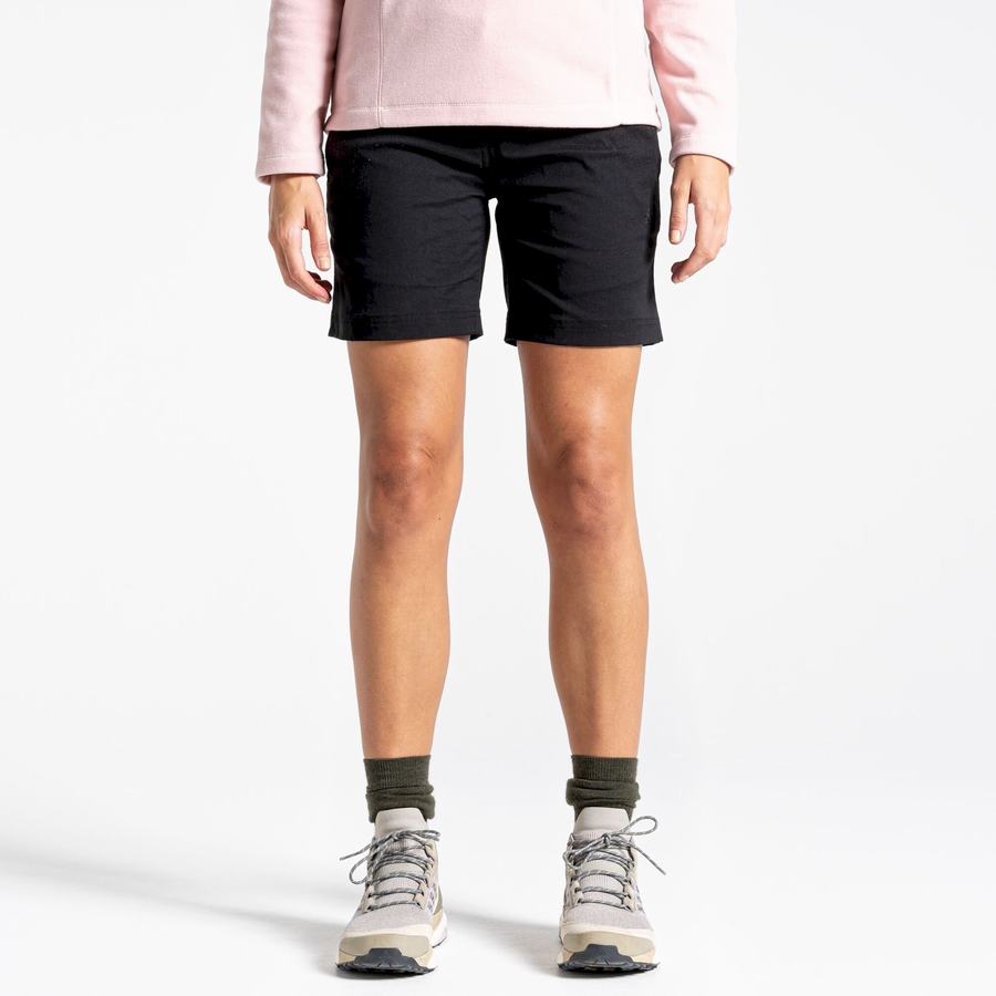 Bermudas Craghoppers Stretch Kiwi Pro III Mujer Negros | JFS6354WJ