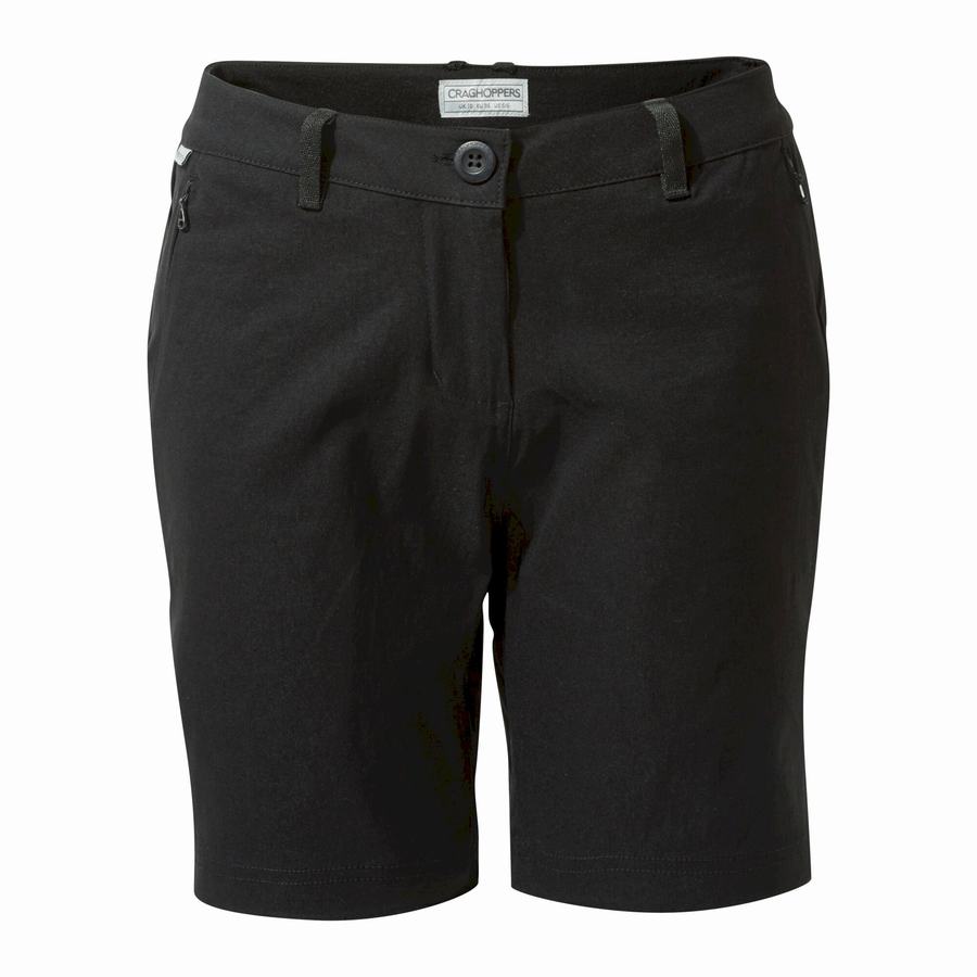 Bermudas Craghoppers Stretch Kiwi Pro III Mujer Negros | JFS6354WJ