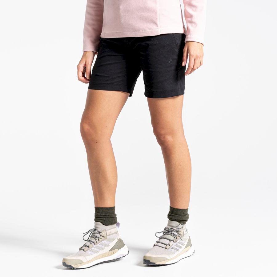 Bermudas Craghoppers Stretch Kiwi Pro III Mujer Negros | JFS6354WJ