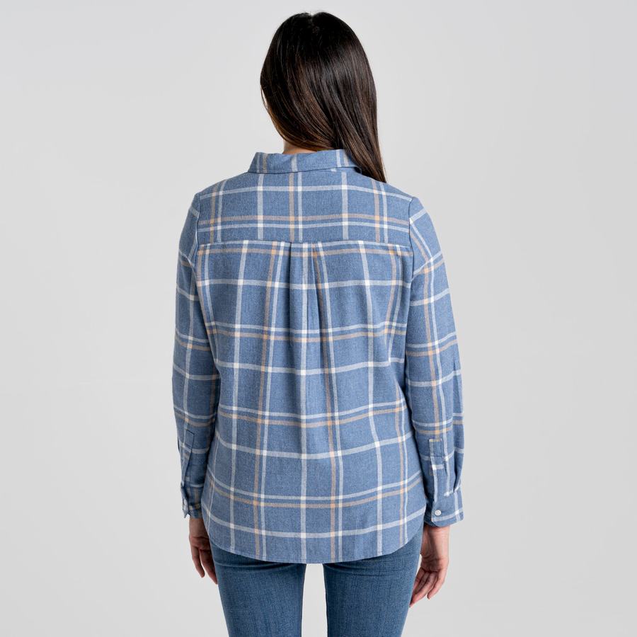 Camisas Craghoppers Emie Long Sleeved Mujer Azules | XZJ6773XS