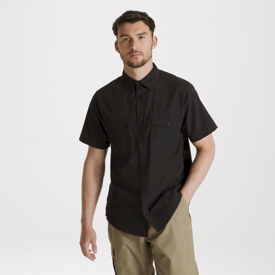 Camisas Craghoppers Expert Kiwi Corta Sleeved Hombre Negros | UMX4519JK