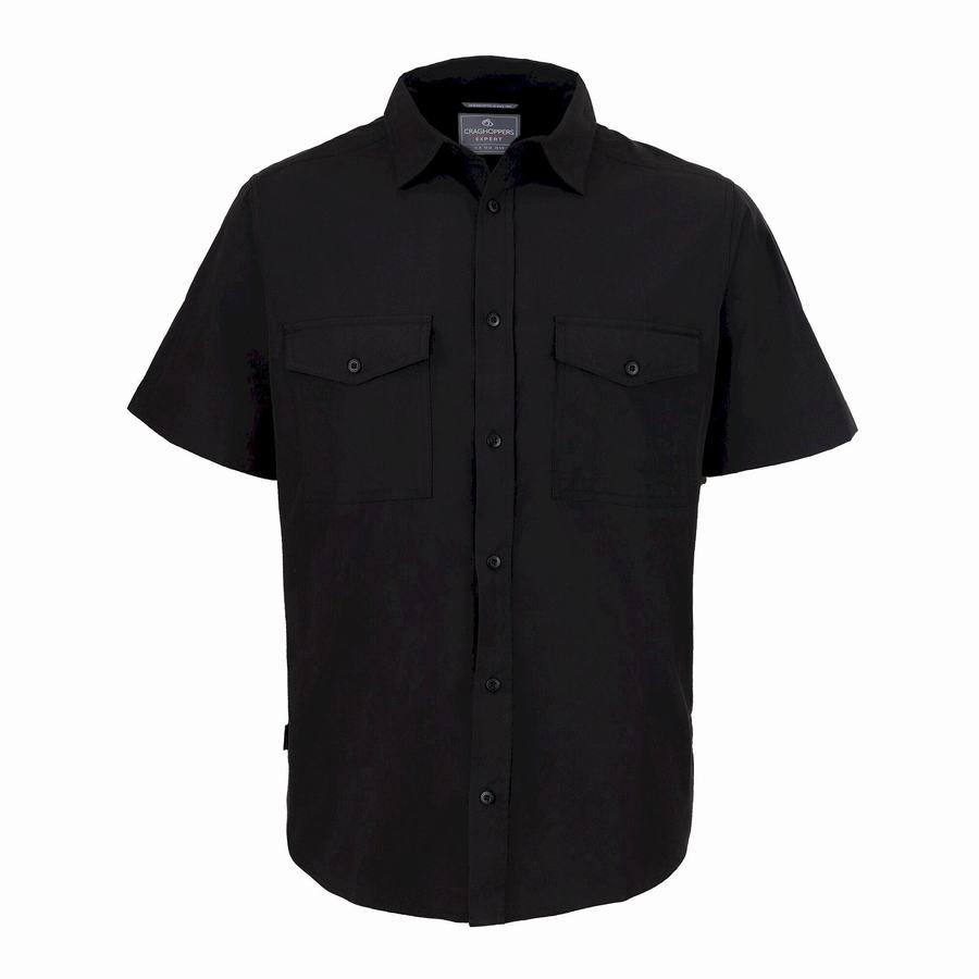 Camisas Craghoppers Expert Kiwi Corta Sleeved Hombre Negros | UMX4519JK