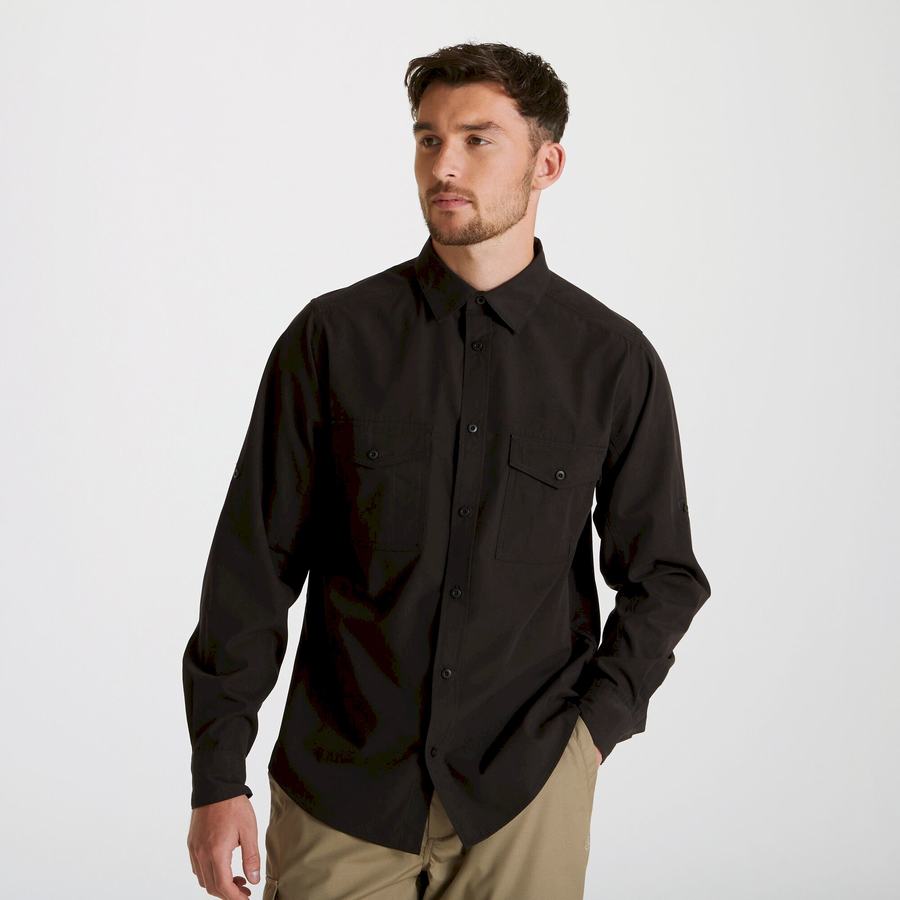 Camisas Craghoppers Expert Kiwi Long Sleeved Hombre Negros | DHL8819ZQ