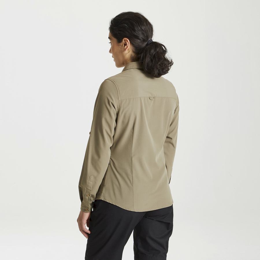 Camisas Craghoppers Expert Kiwi Long Sleeved Mujer Kaki | EEN7337QN