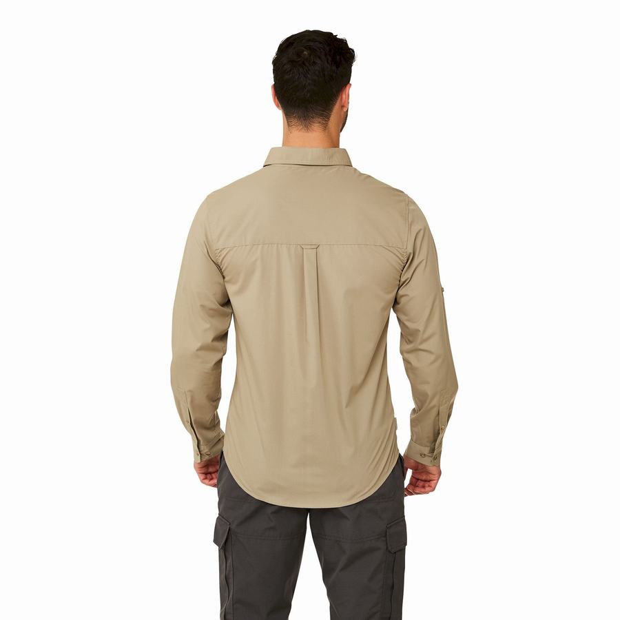 Camisas Craghoppers Kiwi Boulder Long Sleeved Hombre Kaki | MJG937VS