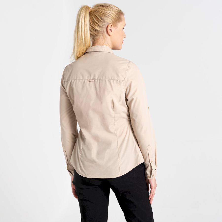 Camisas Craghoppers Kiwi II Long Sleeved Mujer Marrom | YCF8451GT