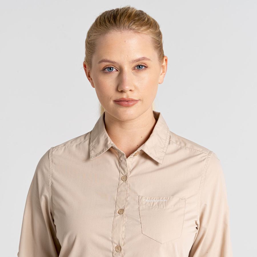 Camisas Craghoppers Kiwi II Long Sleeved Mujer Marrom | YCF8451GT