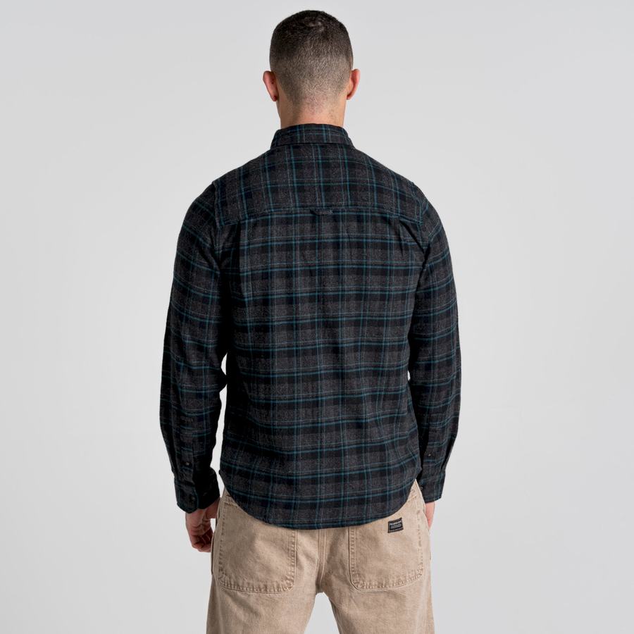 Camisas Craghoppers Kiwi IV Long Sleeved Check Hombre Negros | WUL3445BR