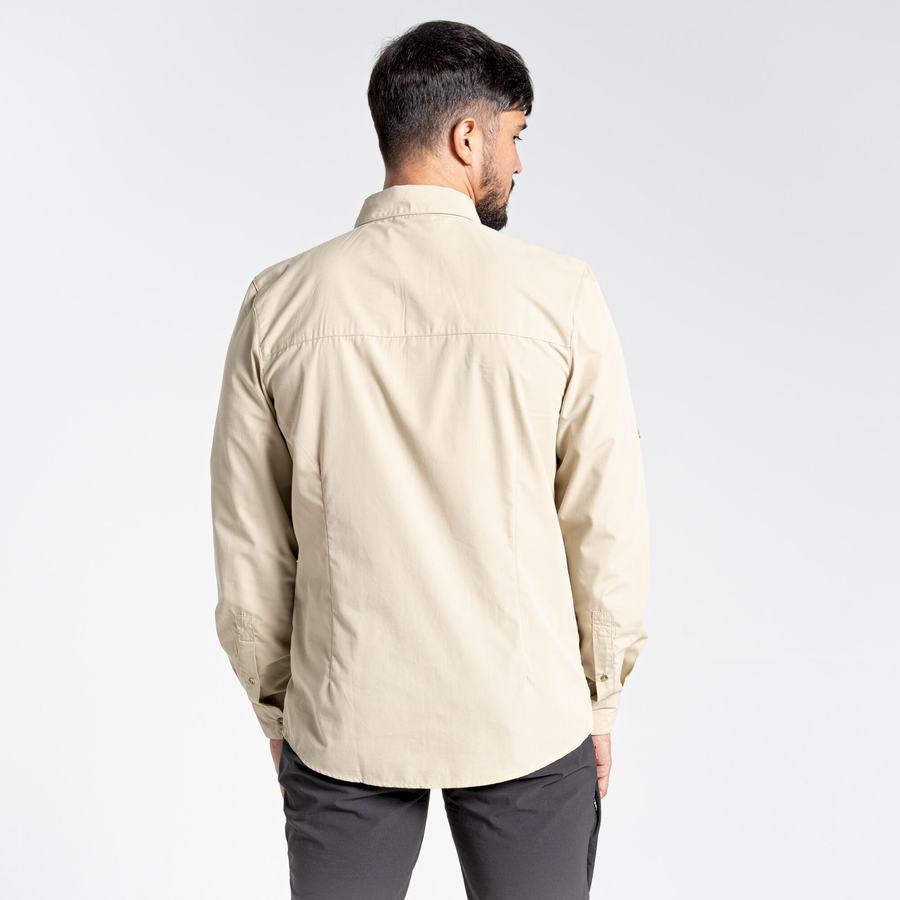 Camisas Craghoppers Kiwi Ridge Long Sleeved Hombre Beige | RPV9325JL