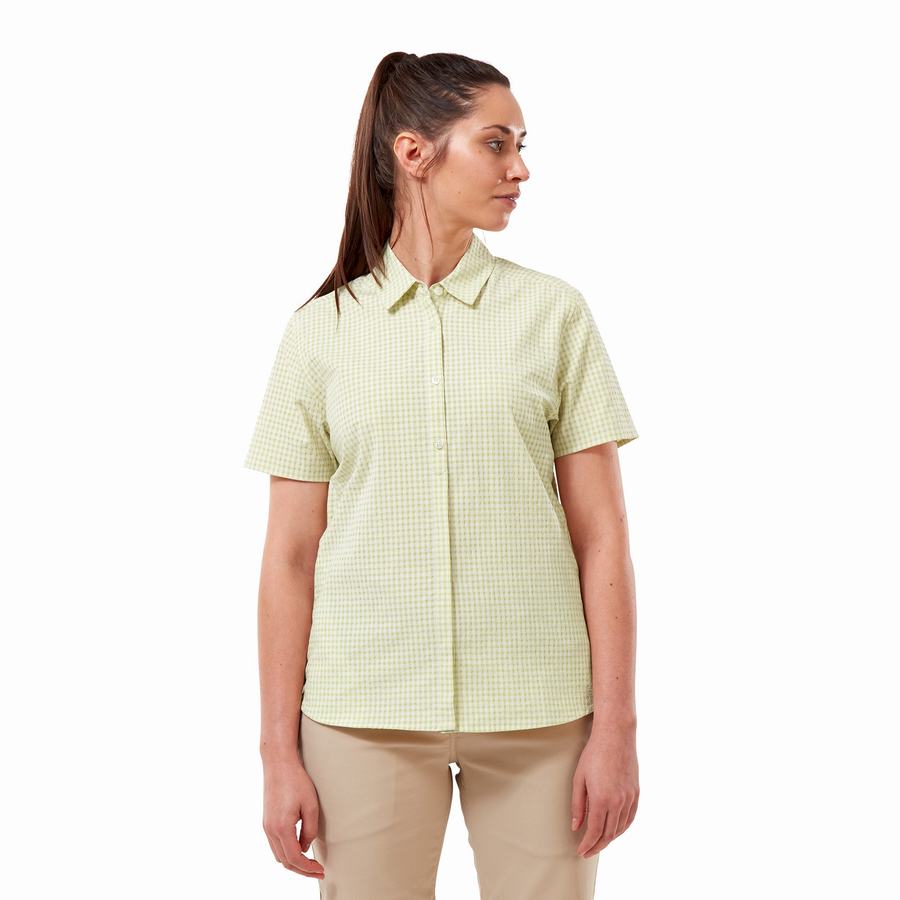 Camisas Craghoppers Nasima Corta Sleeved Mujer Amarillos | BIR6877TE