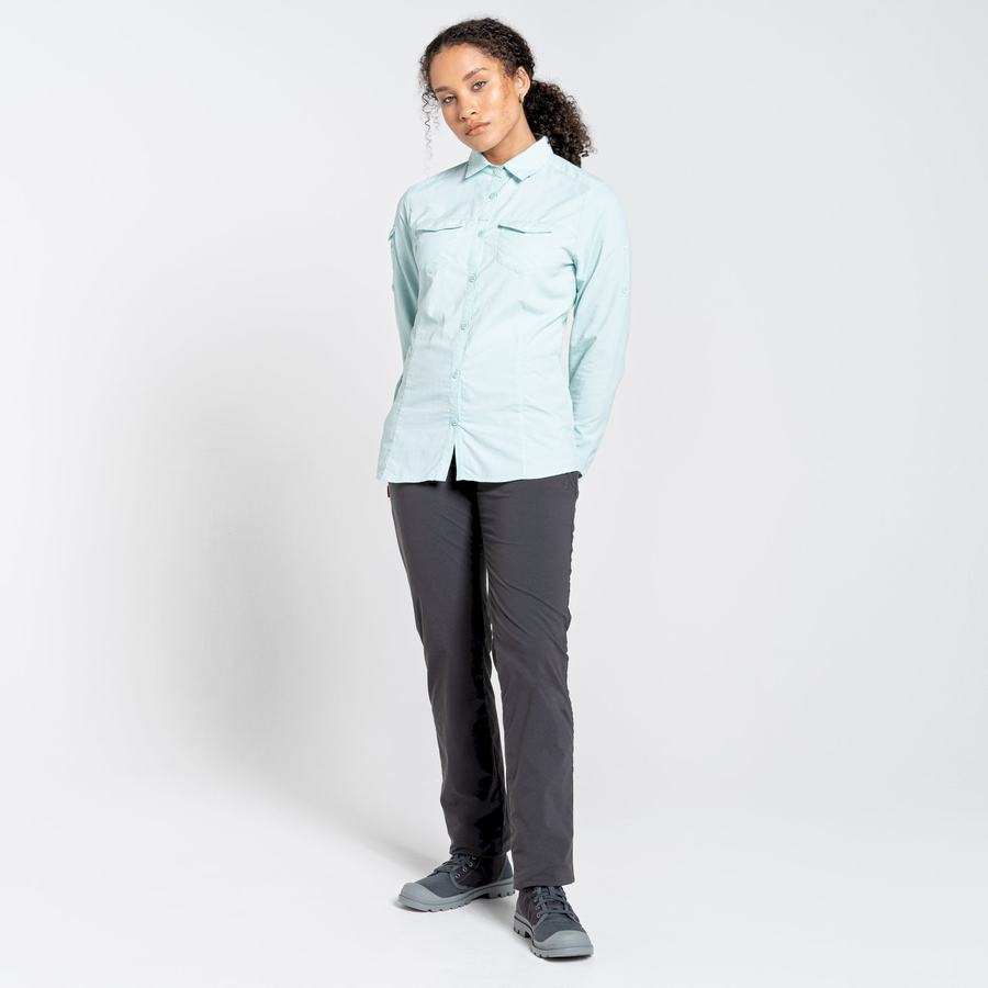 Camisas Craghoppers NosiLife Adventure II Long Sleeved Mujer Verdes | DTK2069QY