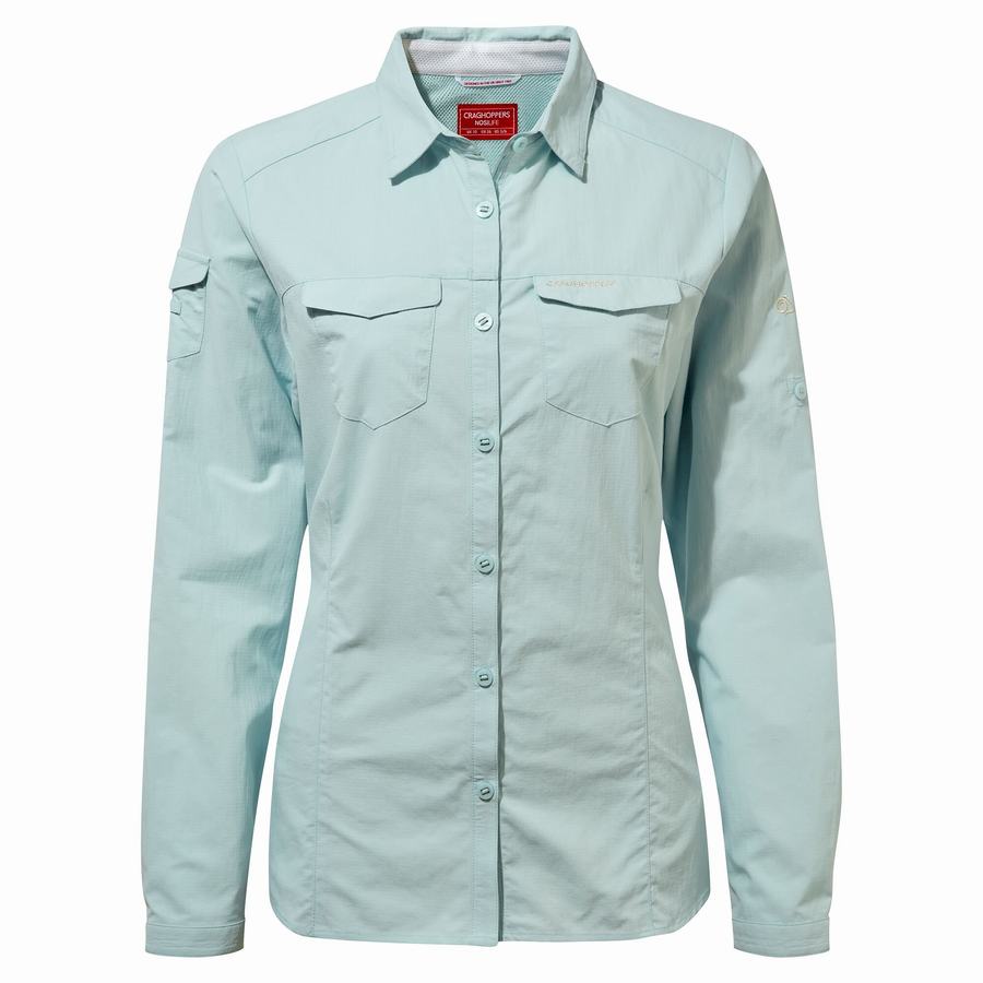 Camisas Craghoppers NosiLife Adventure II Long Sleeved Mujer Verdes | DTK2069QY