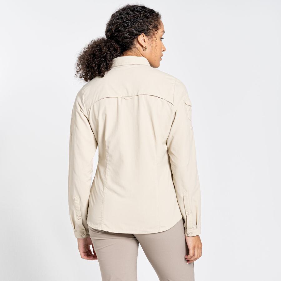 Camisas Craghoppers NosiLife Adventure II Long Sleeved Mujer Marrom | EQD7098OD