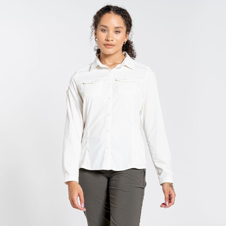 Camisas Craghoppers NosiLife Adventure II Long Sleeved Mujer Blancos | QIV1572VP