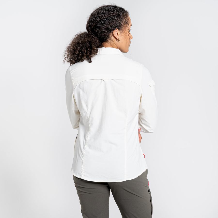 Camisas Craghoppers NosiLife Adventure II Long Sleeved Mujer Blancos | QIV1572VP