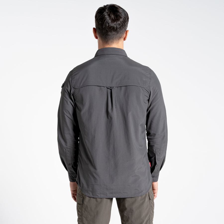 Camisas Craghoppers NosiLife Adventure II Long Sleeved Hombre Negros | VFT4631ZW