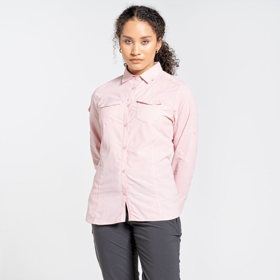 Camisas Craghoppers NosiLife Adventure II Long Sleeved Mujer Rosas | XDC6032EQ