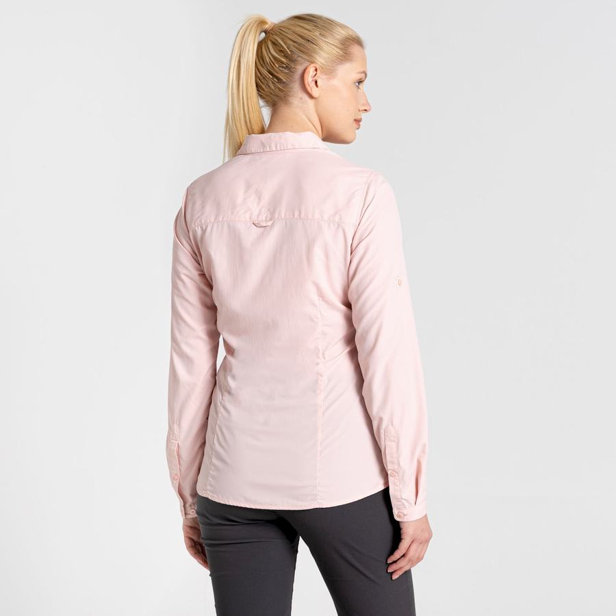 Camisas Craghoppers NosiLife Bardo Long Sleeved Mujer Rosas | LIF7514PD