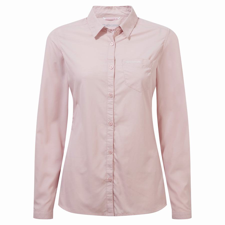 Camisas Craghoppers NosiLife Bardo Long Sleeved Mujer Rosas | LIF7514PD