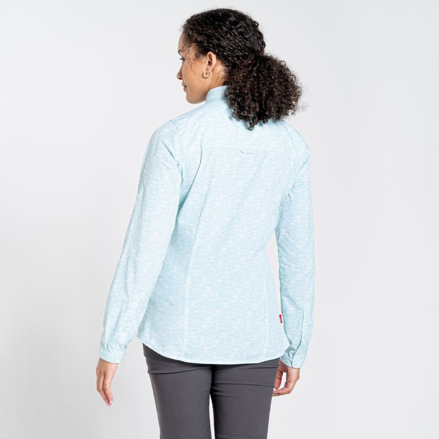 Camisas Craghoppers NosiLife Callo Long Sleeved Mujer Verdes | IOL3191OF