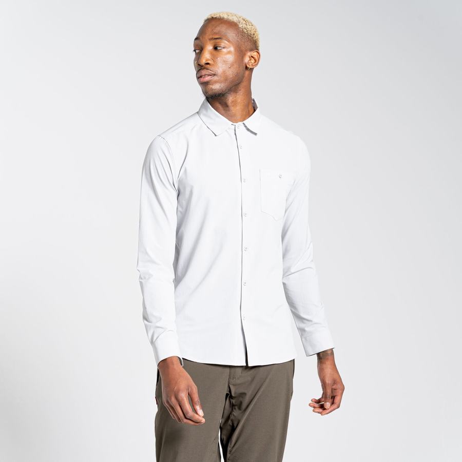 Camisas Craghoppers NosiLife Hedley Long Sleeved Hombre Plateados | WAK6716LA