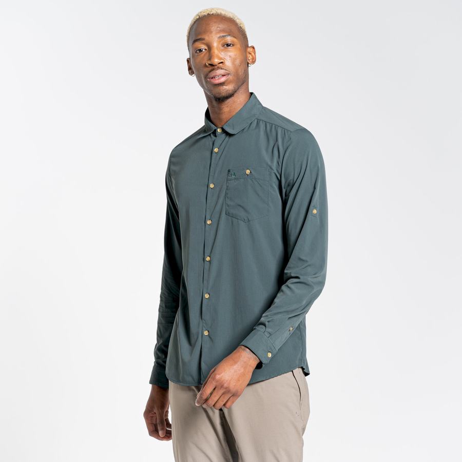 Camisas Craghoppers NosiLife Nuoro Long Sleeved Hombre Verdes | ZWT3929SW