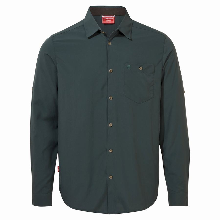 Camisas Craghoppers NosiLife Nuoro Long Sleeved Hombre Verdes | ZWT3929SW