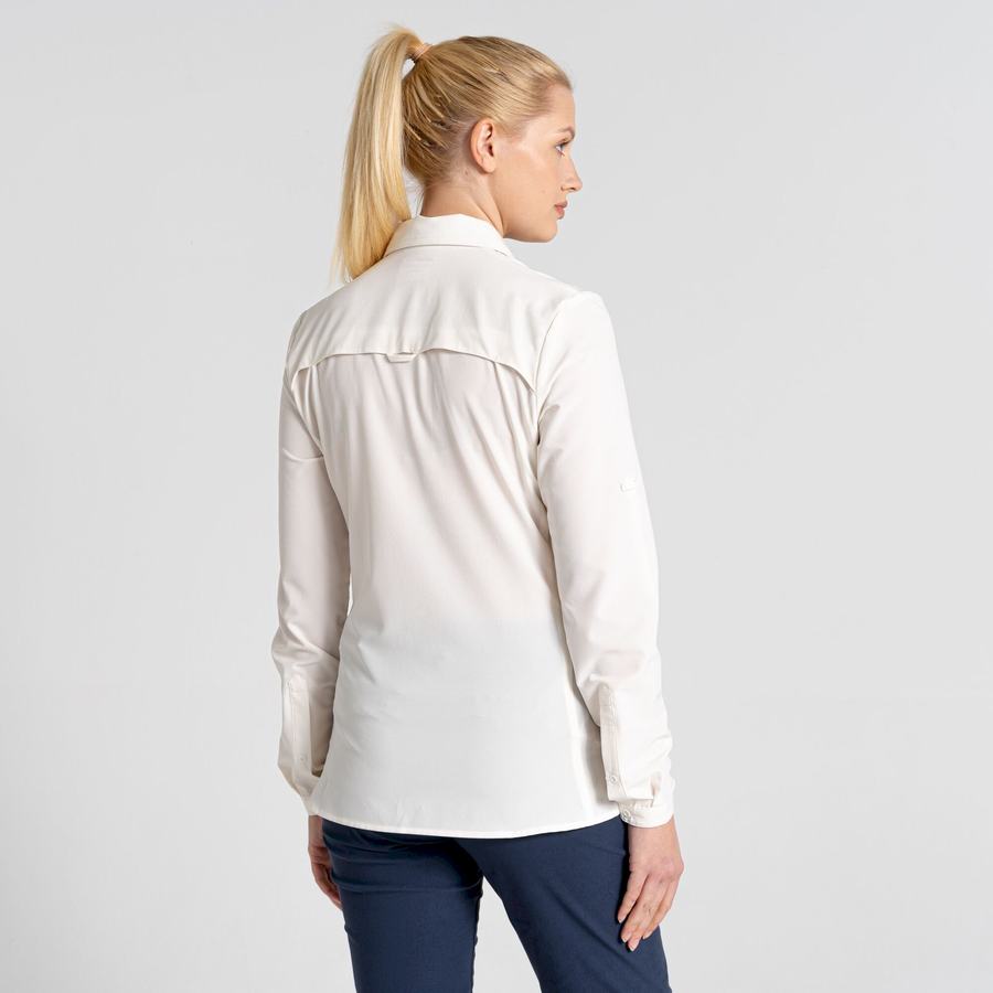 Camisas Craghoppers NosiLife Pro IV Long Sleeved Mujer Blancos | SCO7437AR