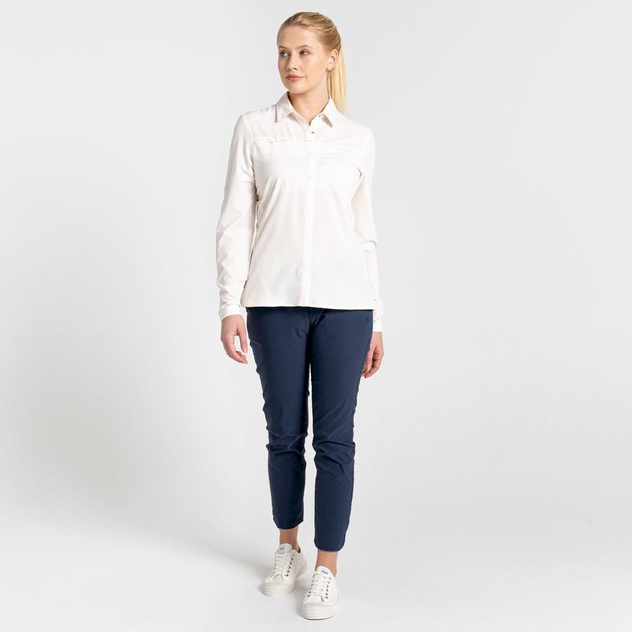 Camisas Craghoppers NosiLife Pro IV Long Sleeved Mujer Blancos | SCO7437AR